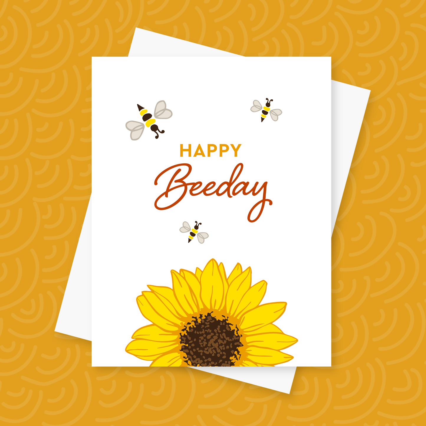 Happy Beeday Sunflower Card