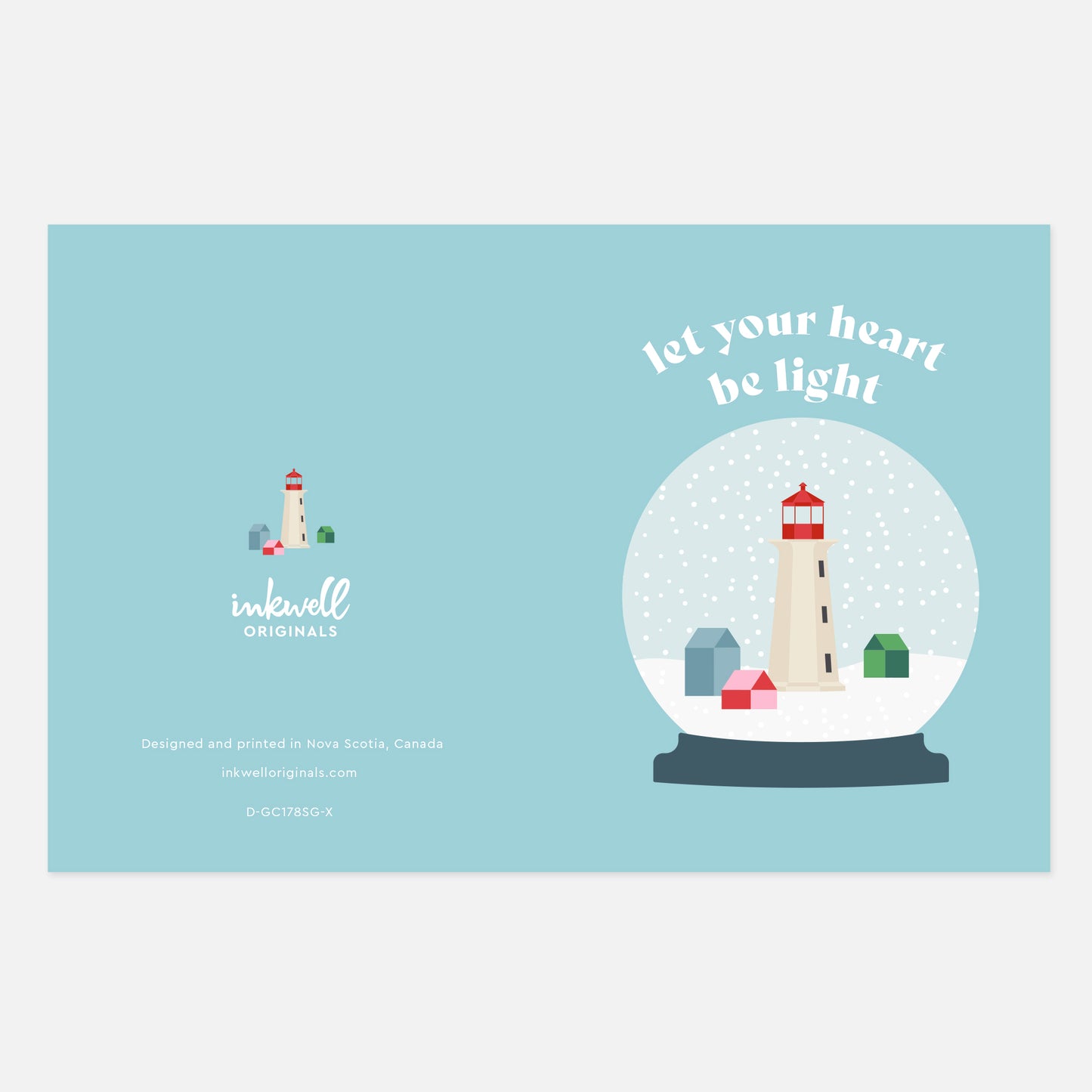 Heart Be Light Snow Globe Card