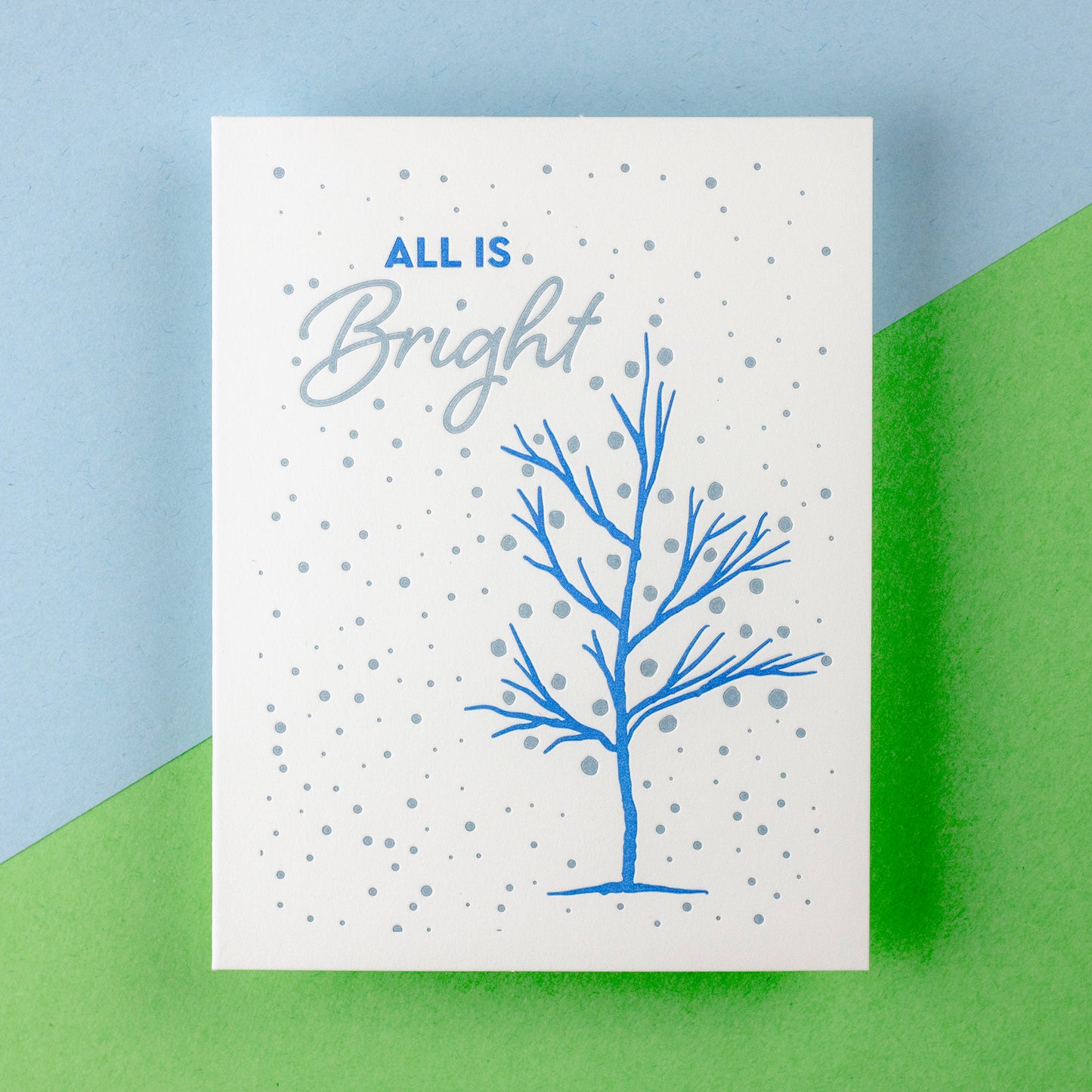 All Is Bright Letterpress Card (Set of 5)