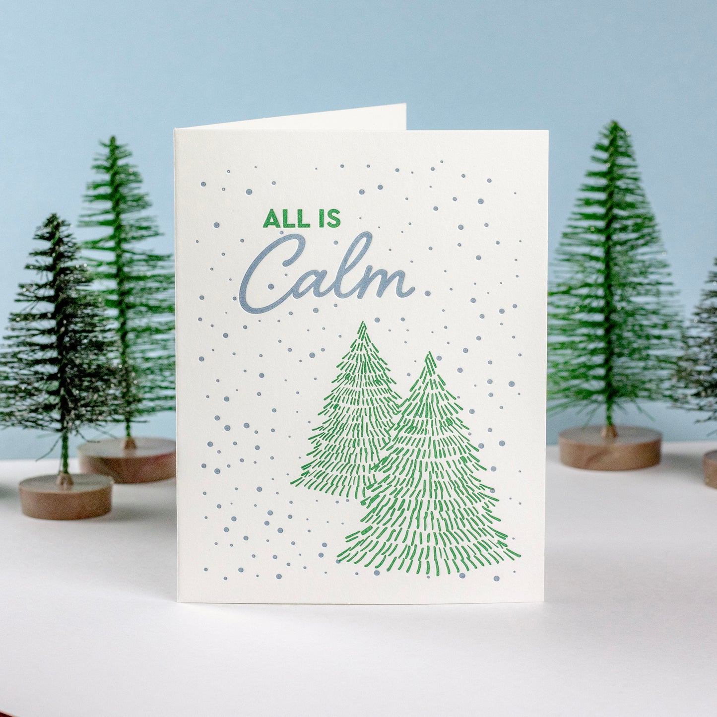 All Is Calm Letterpress Card