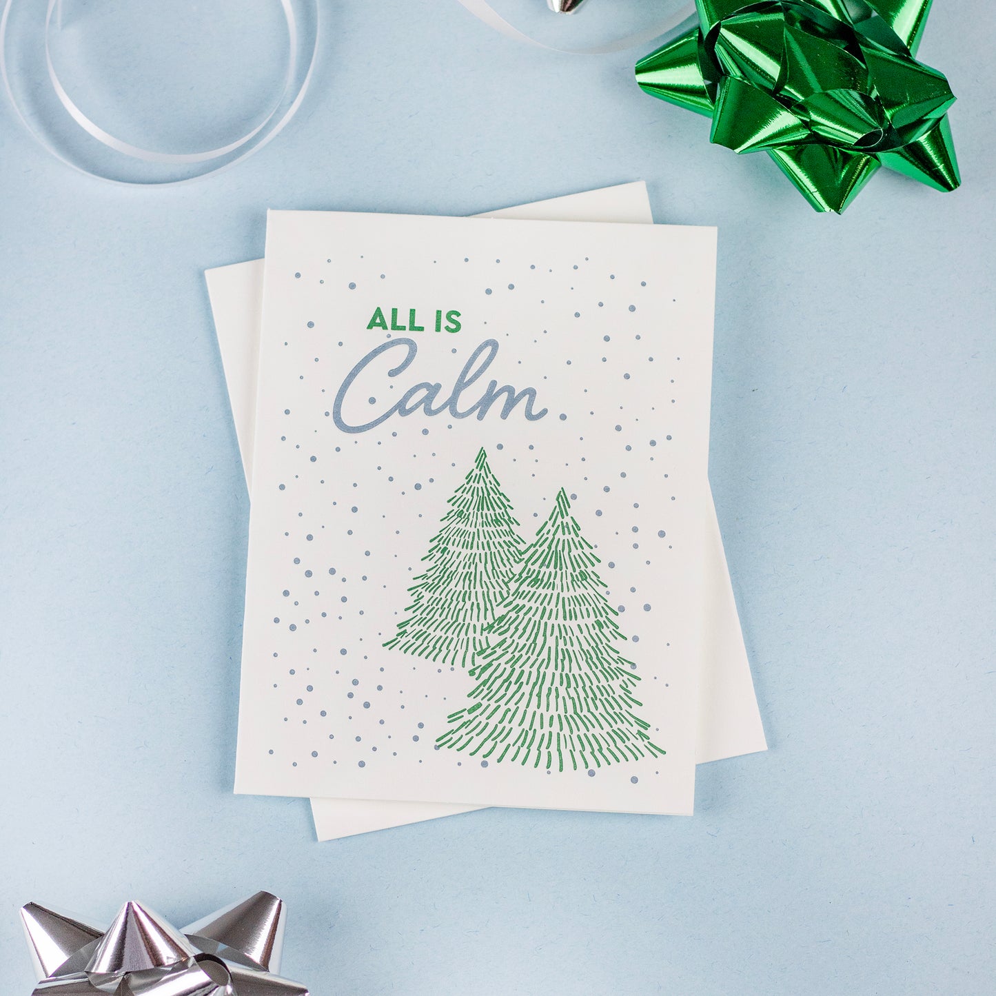 All Is Calm Letterpress Card (Set of 5)