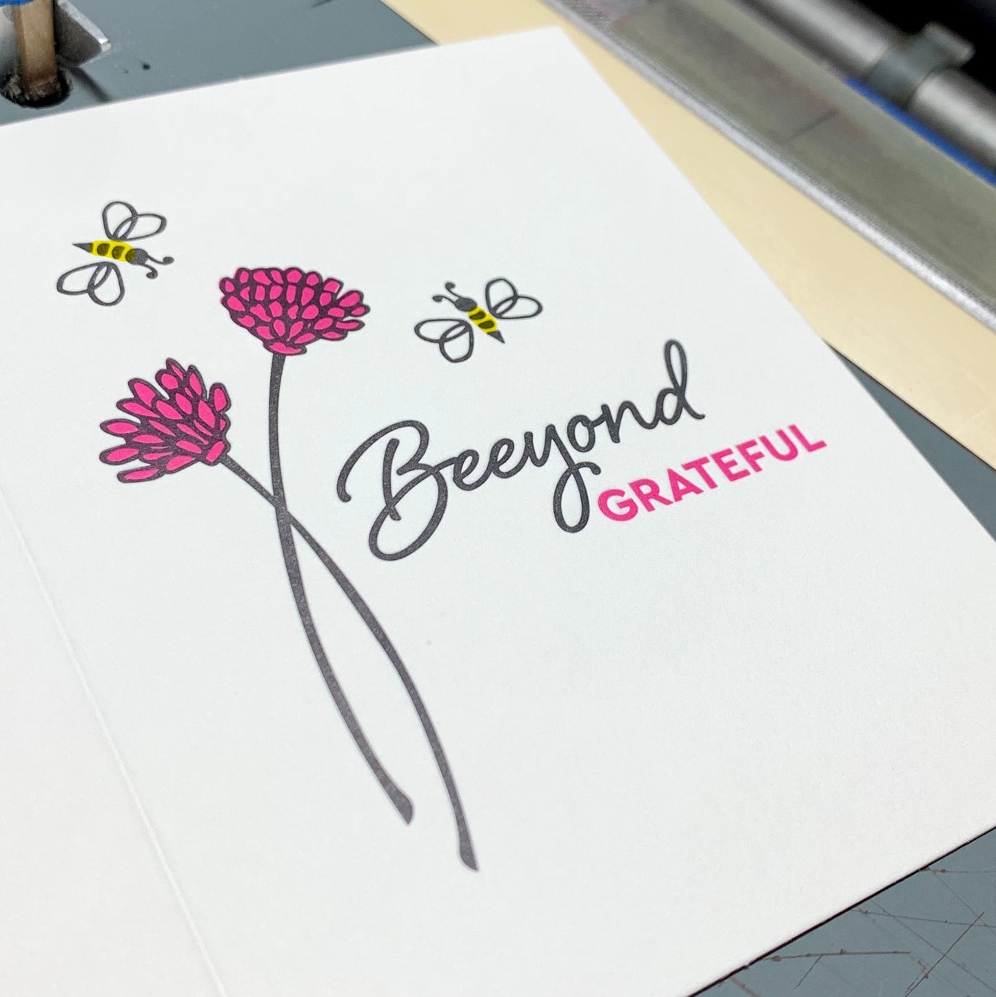 Bee Thank You Letterpress Card