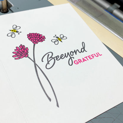 Bee Thank You Letterpress Card