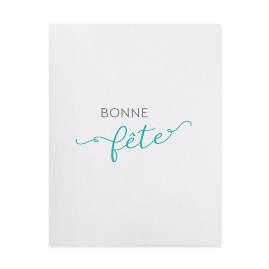 French Birthday Letterpress Card