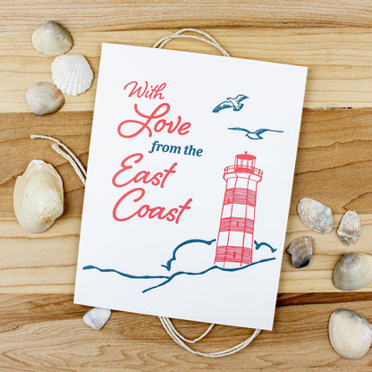 Love from the East Coast Letterpress Card