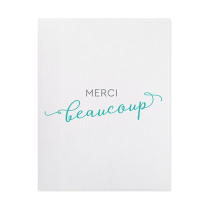 French Thank You Letterpress Card (Set of 5)