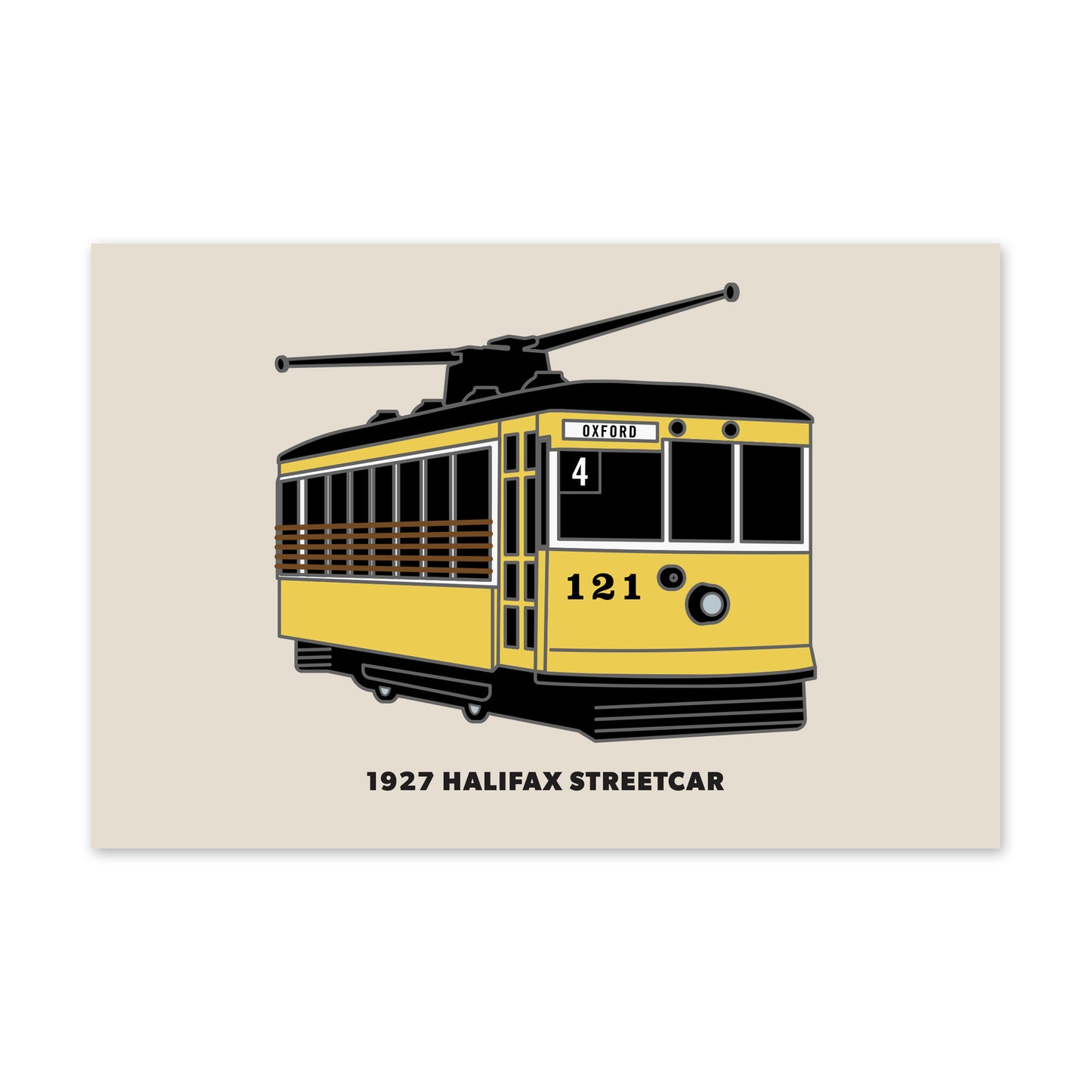Oxford Streetcar Postcard