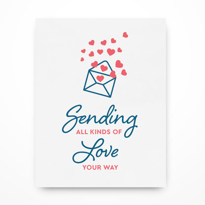 Sending Love Letterpress Card (Set of 5)