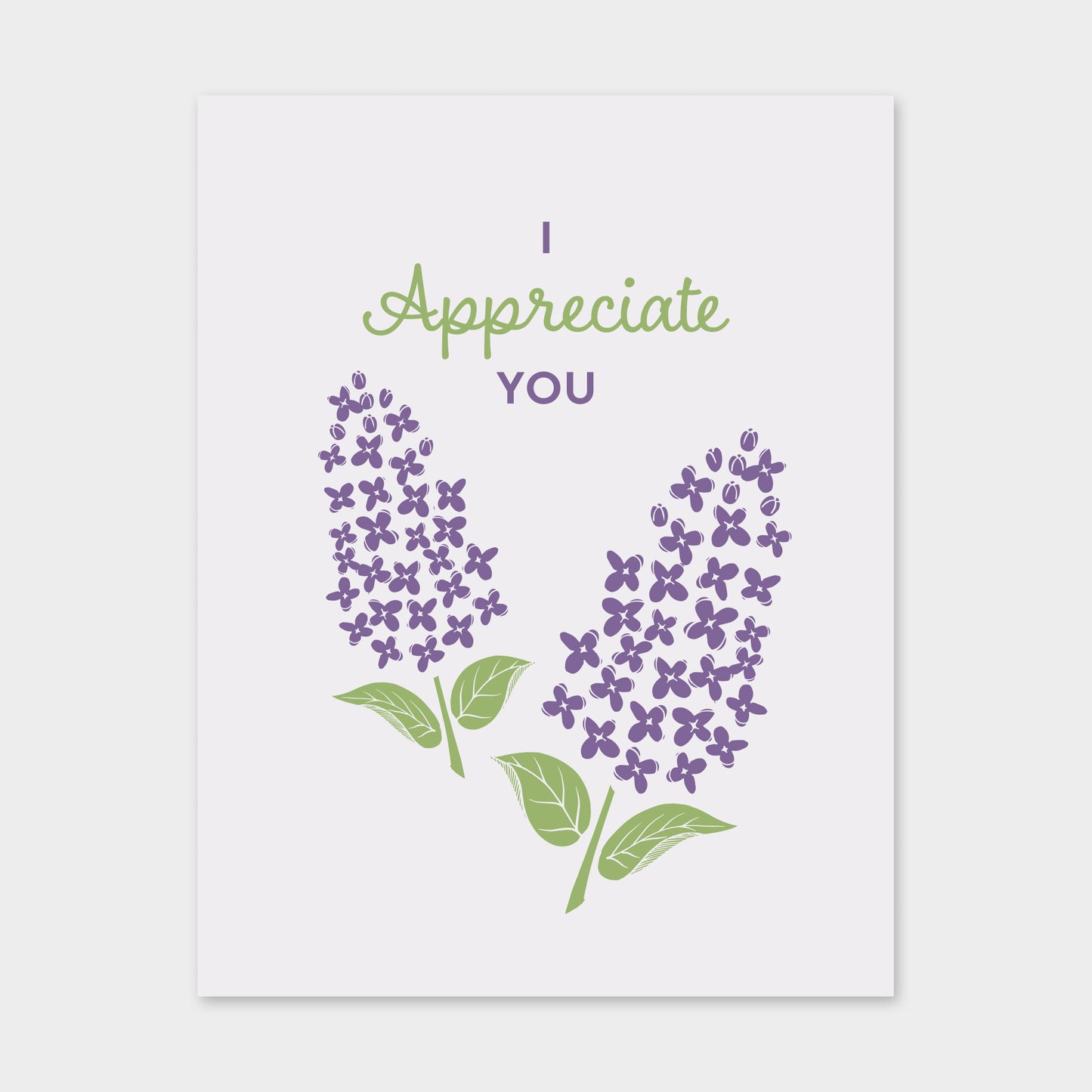 Lilac Appreciate You Card (Set of 5)