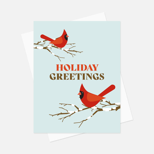 Holiday Greetings Cardinals Card