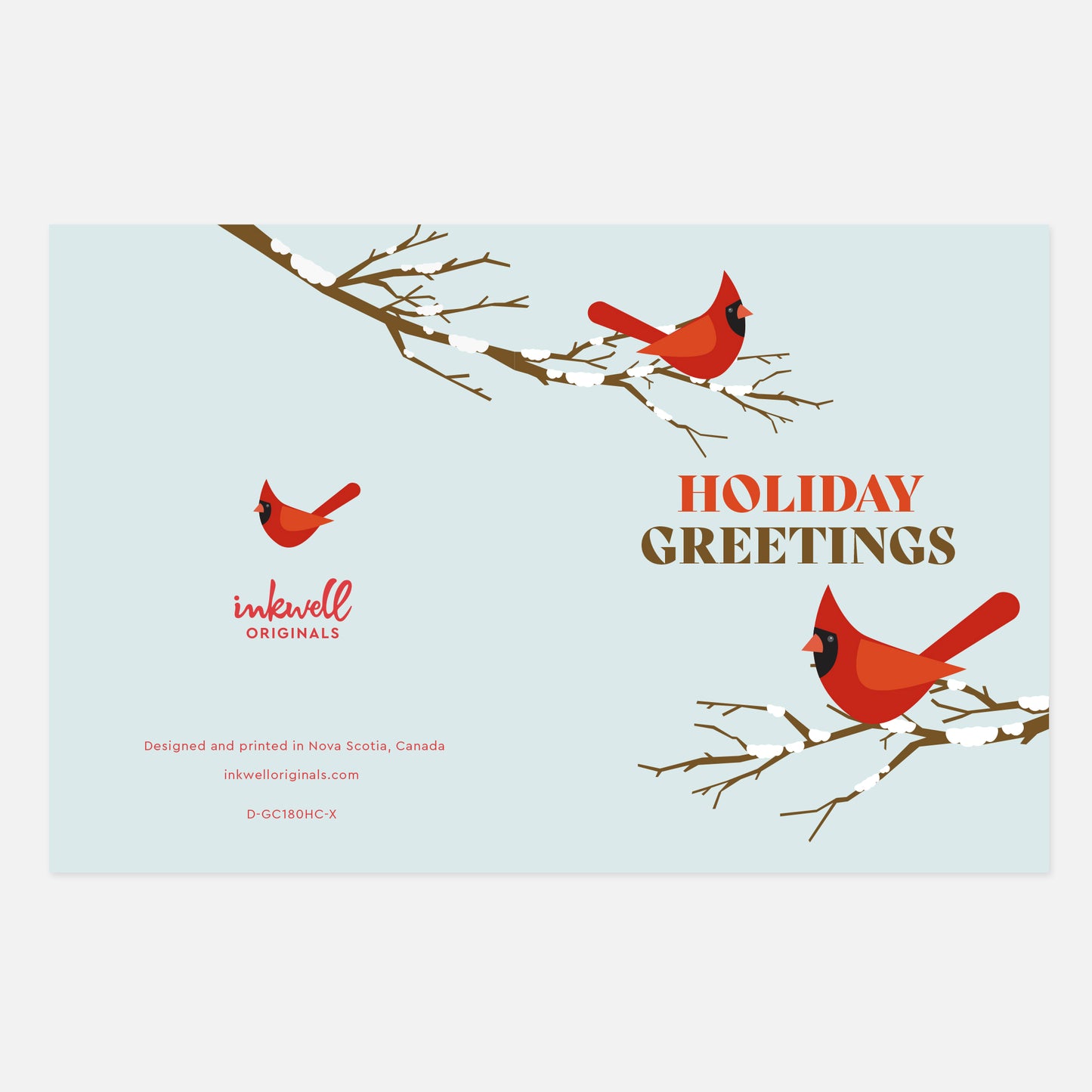 Holiday Greetings Cardinals Card (Set of 5)