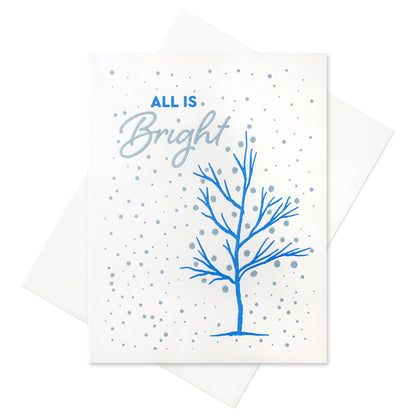All Is Bright Letterpress Card (Set of 5)