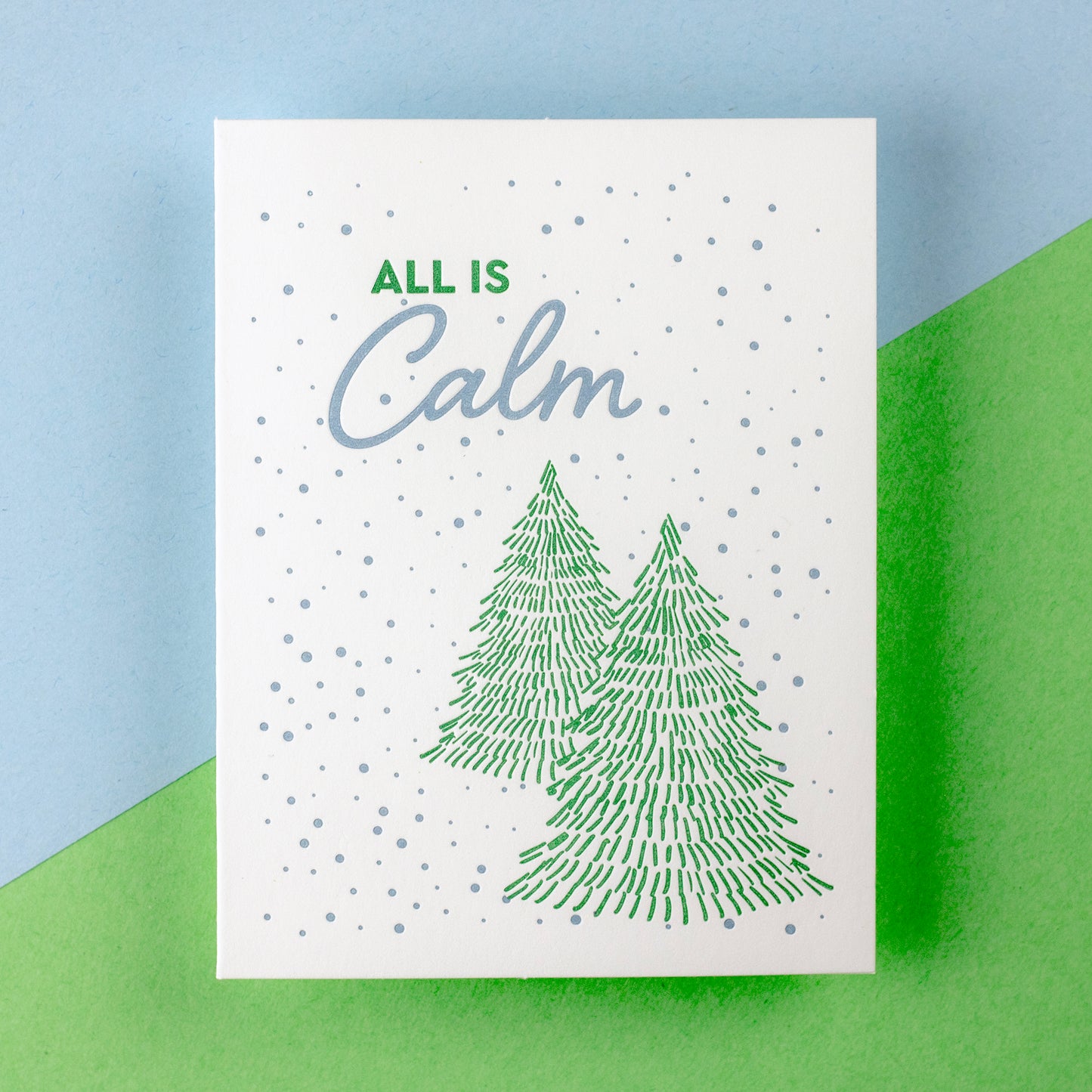All Is Calm Letterpress Card