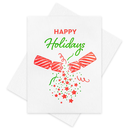 Holiday Cracker Letterpress Card