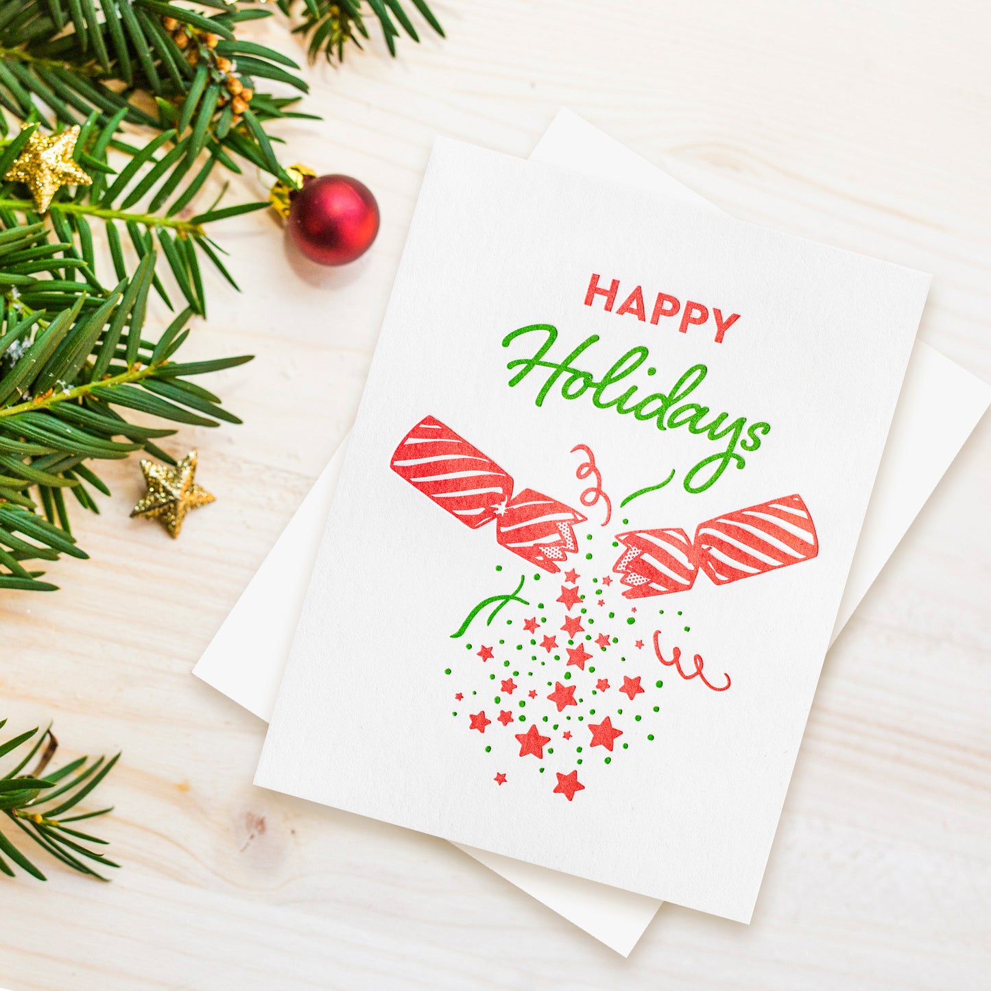 Holiday Cracker Letterpress Card (Set of 5)