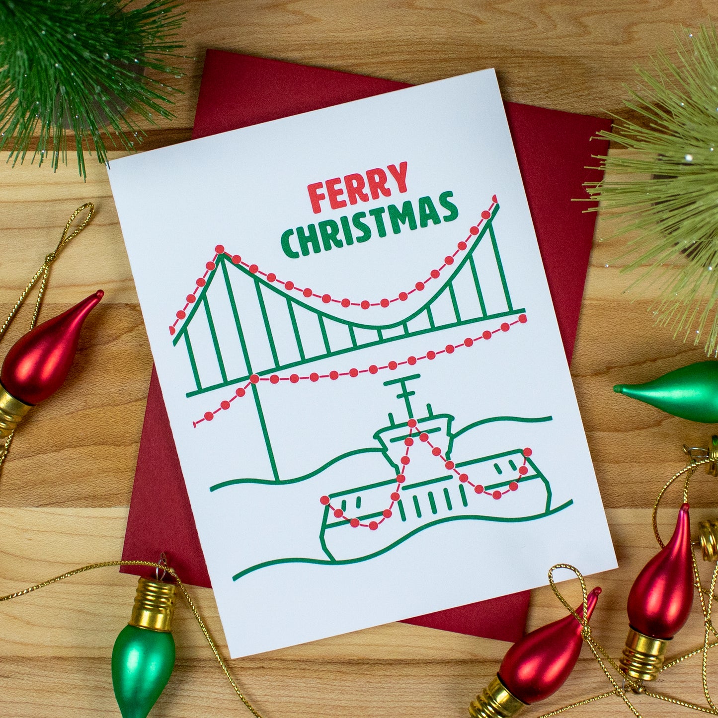 Ferry Christmas Letterpress Card
