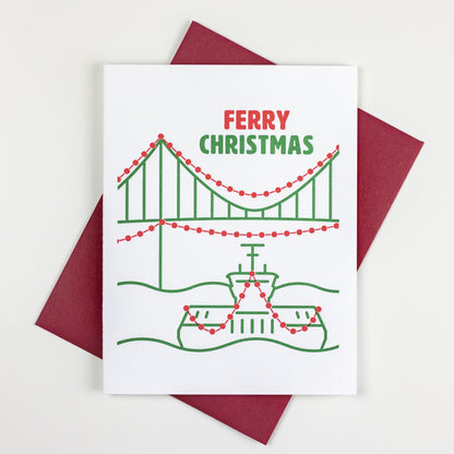 Ferry Christmas Letterpress Card