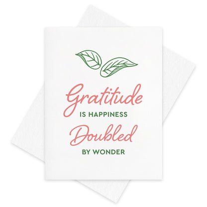 Gratitude & Wonder Letterpress Card