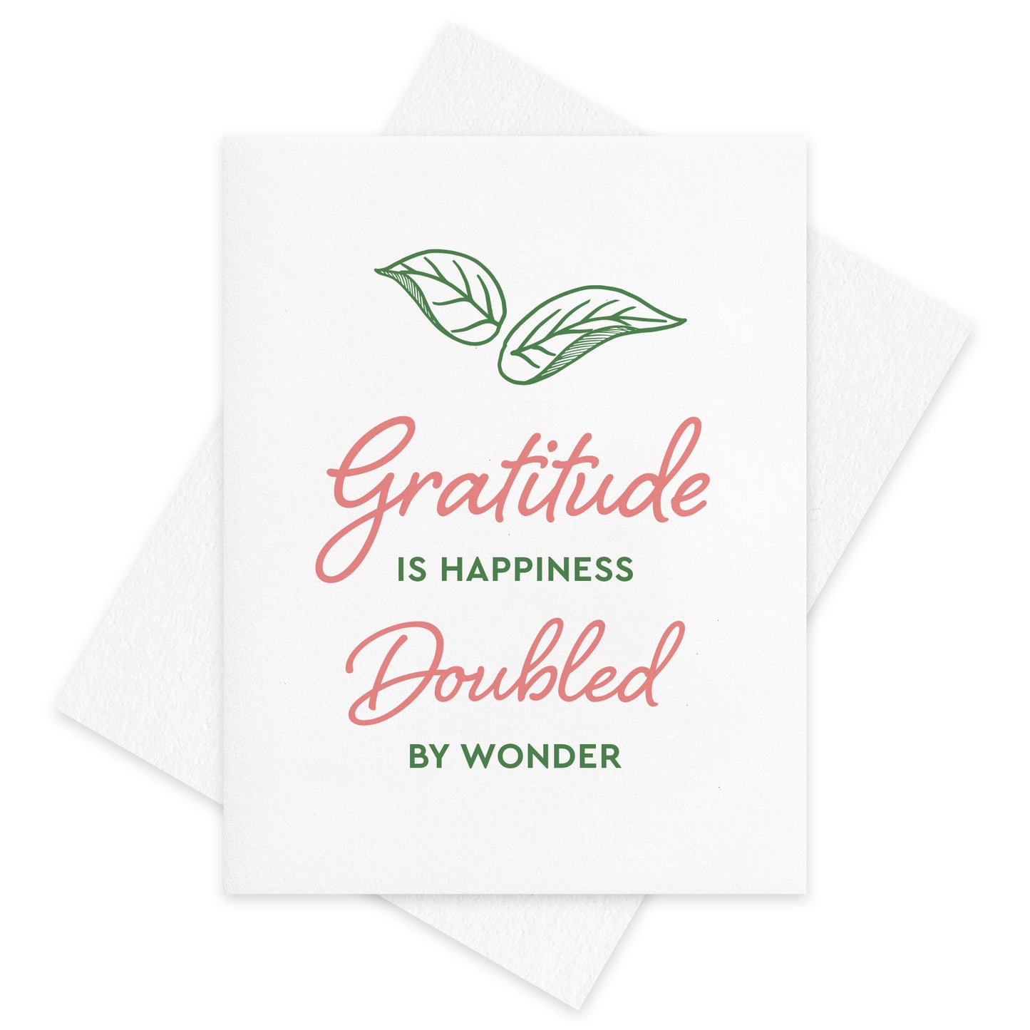 Gratitude & Wonder Letterpress Card (Set of 5)