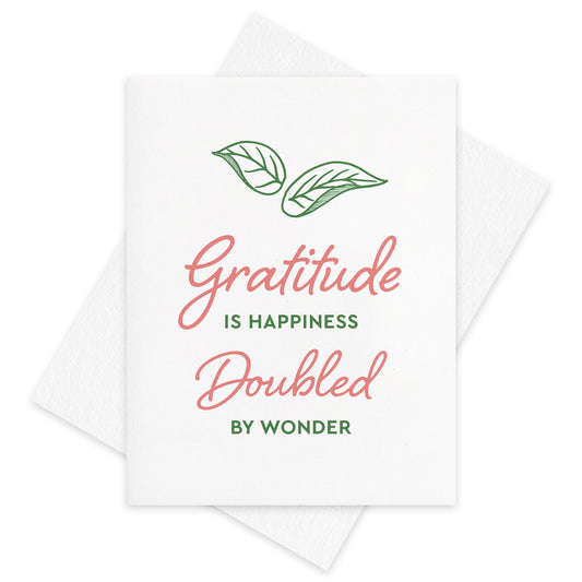 Gratitude & Wonder Letterpress Card (Set of 5)