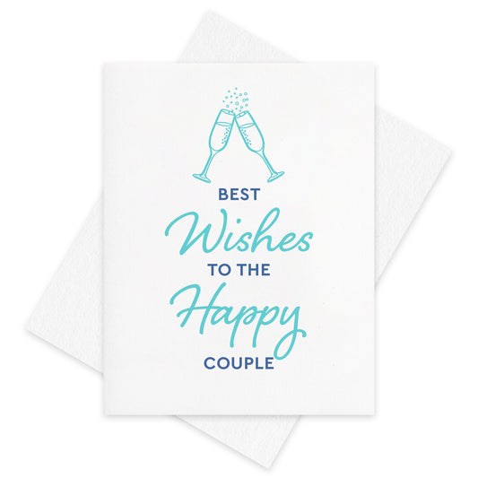Happy Couple Wedding Letterpress Card
