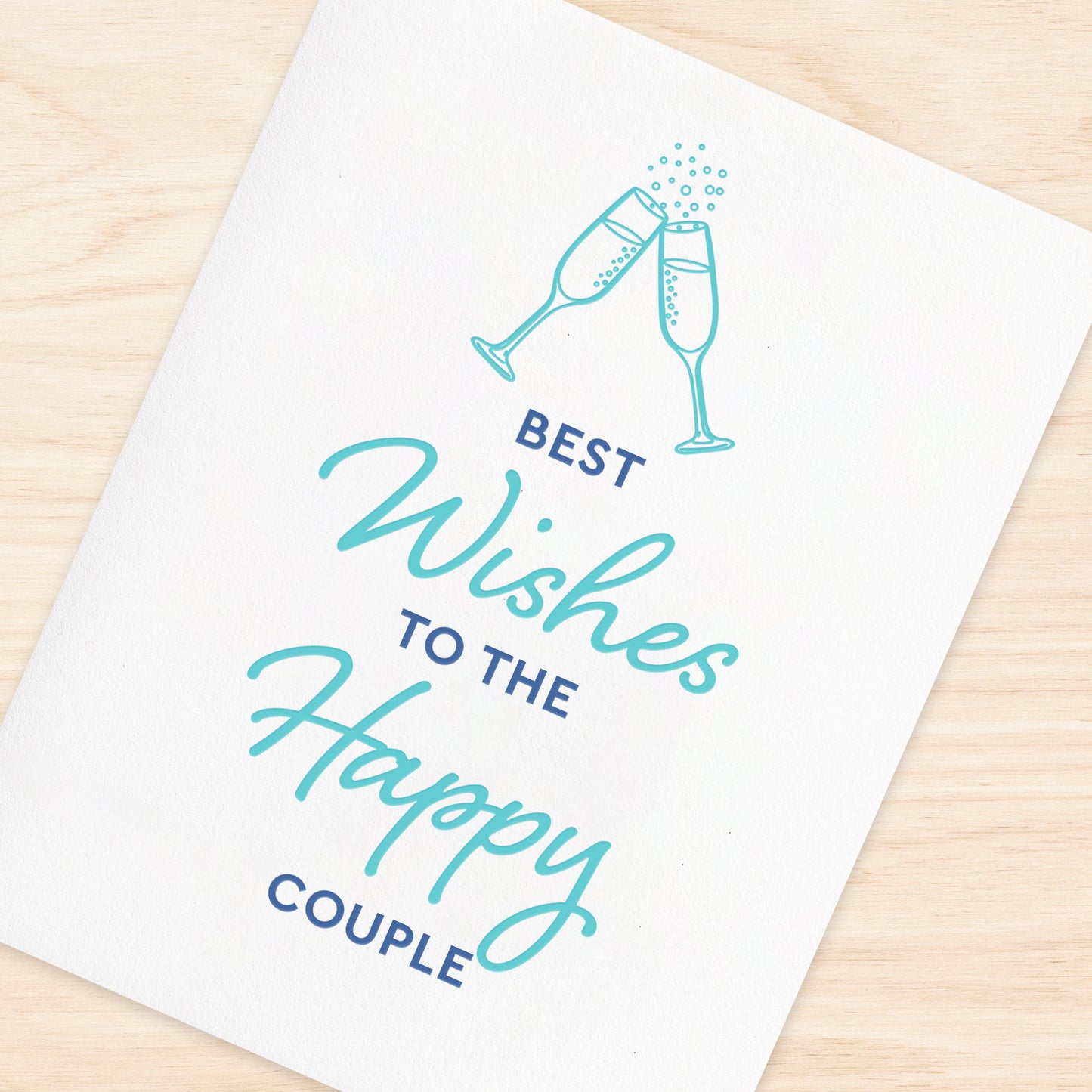 Happy Couple Wedding Letterpress Card