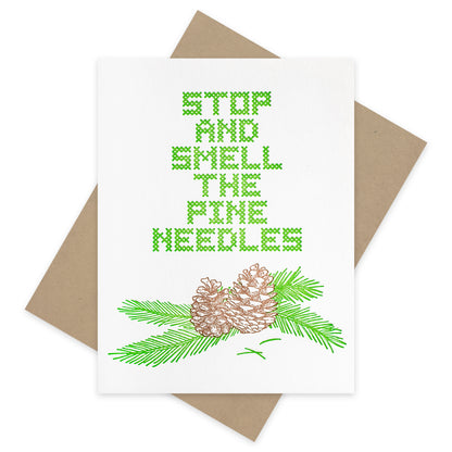 Smell the Pine Needles Letterpress Card (Set of 5)