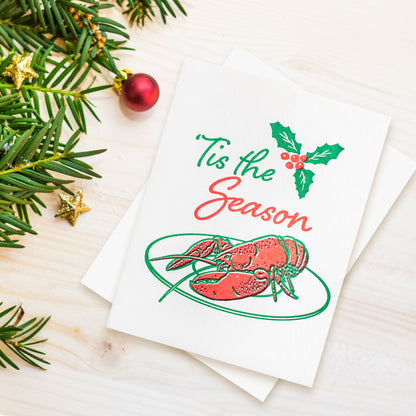 Lobster Season Letterpress Card (Set of 5)