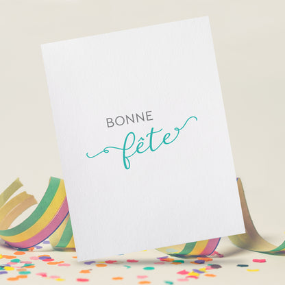 French Birthday Letterpress Card