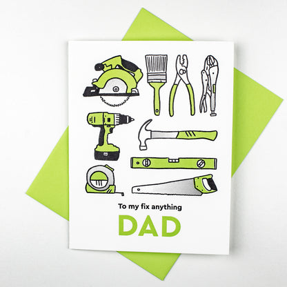 Fix It Dad Letterpress Card