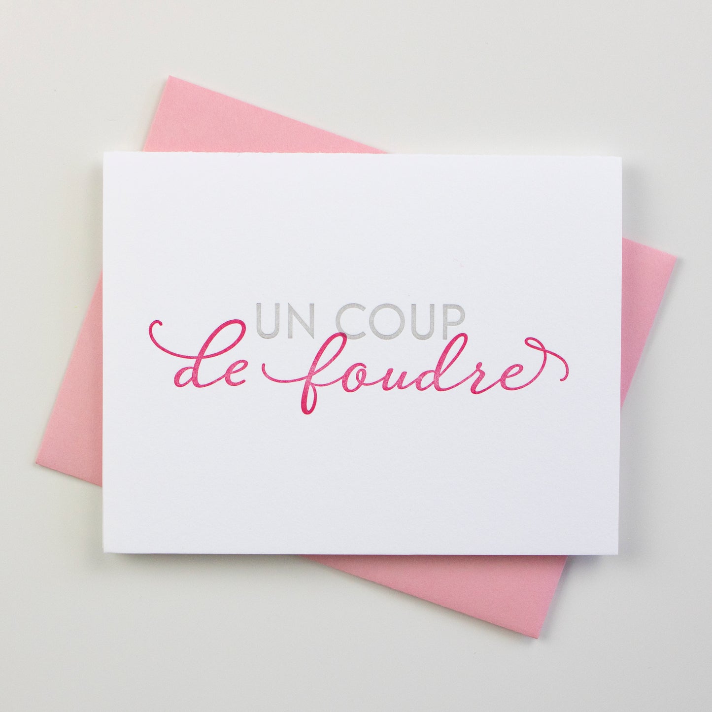 French Love At First Sight Letterpress Card