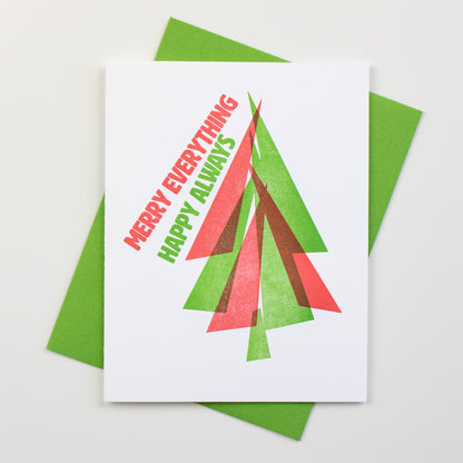 Merry Always Letterpress Card (Set of 5)
