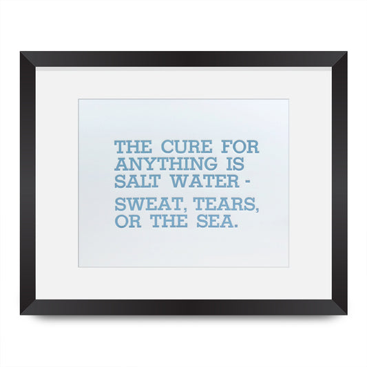 Salt Water Cure Letterpress Print