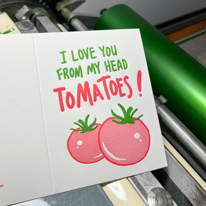 Tomato Love Letterpress Card