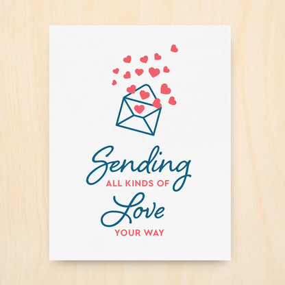 Sending Love Letterpress Card