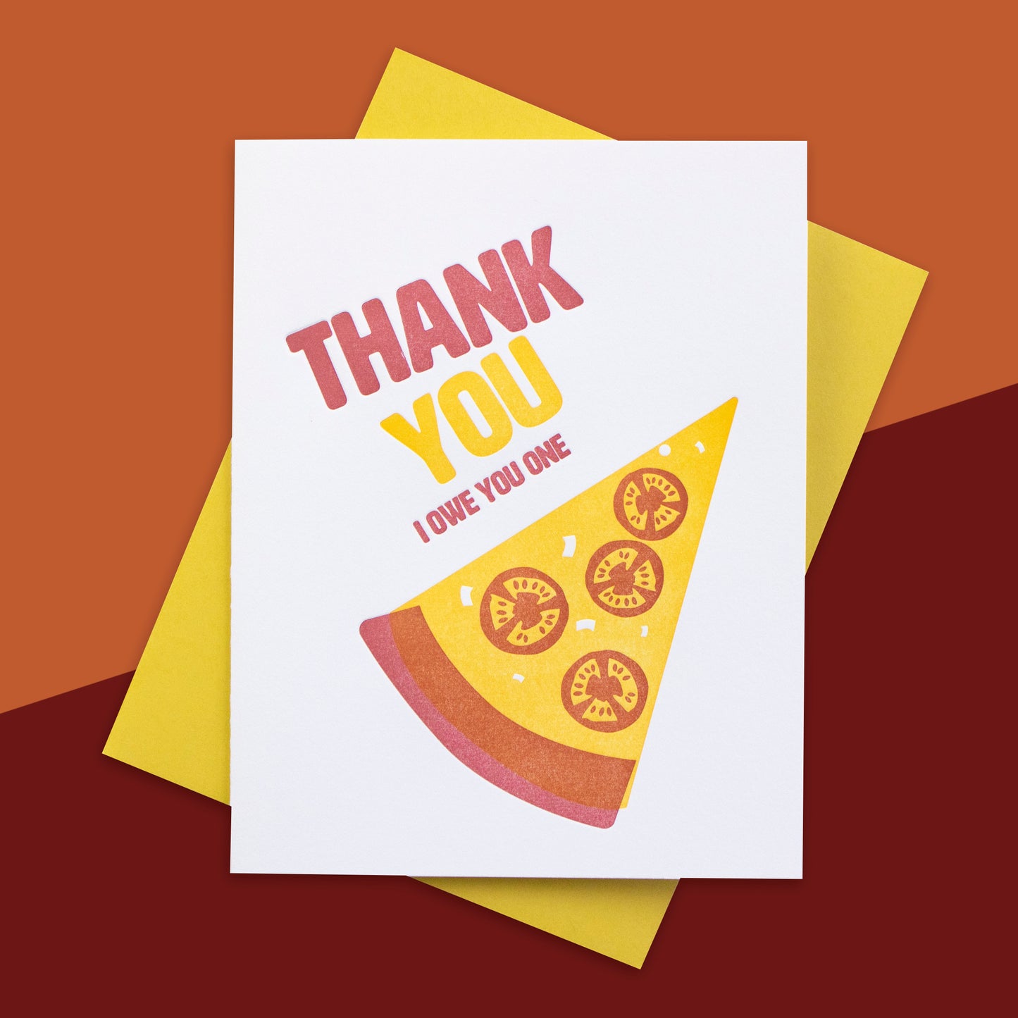 Pizza Thank You Letterpress Card (Set of 5)